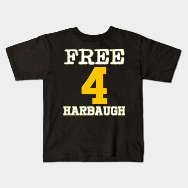 Free Harbaugh Kids T-Shirt by alujino